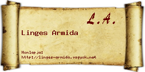 Linges Armida névjegykártya